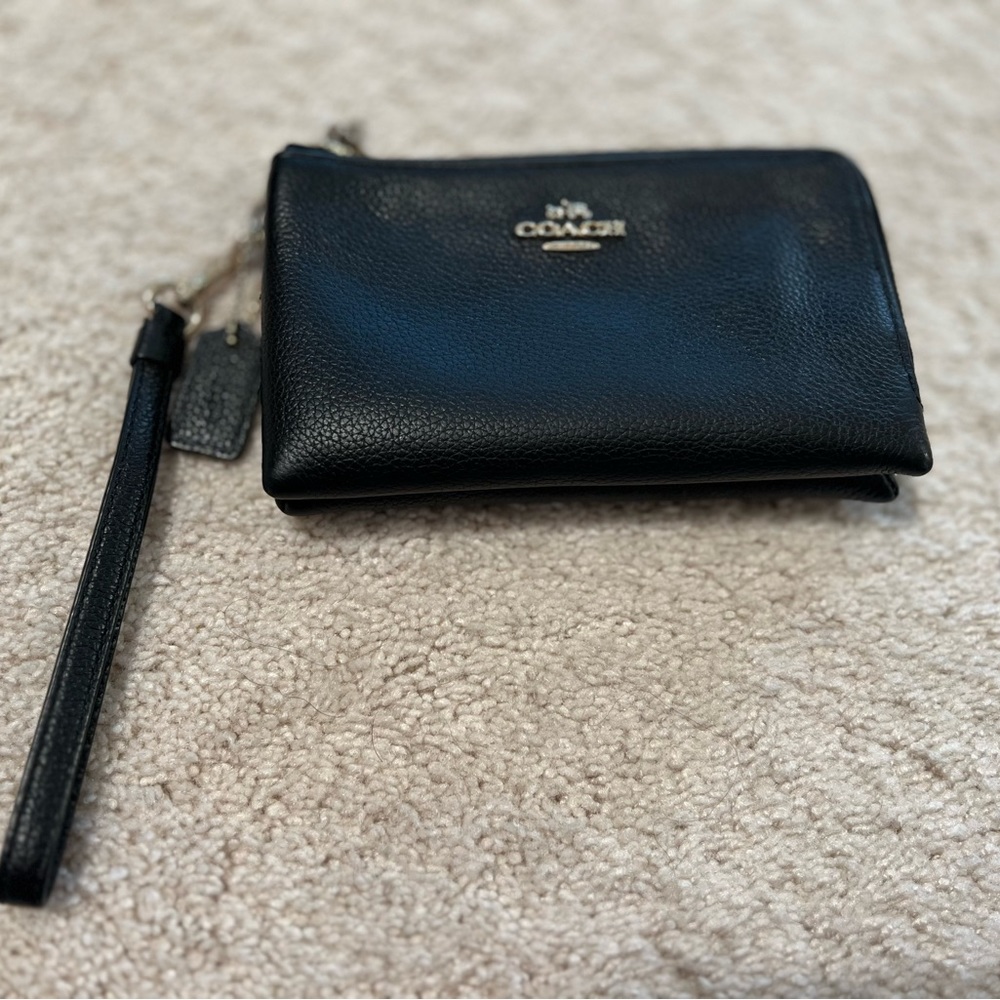 Gently used Coach double zip wallet